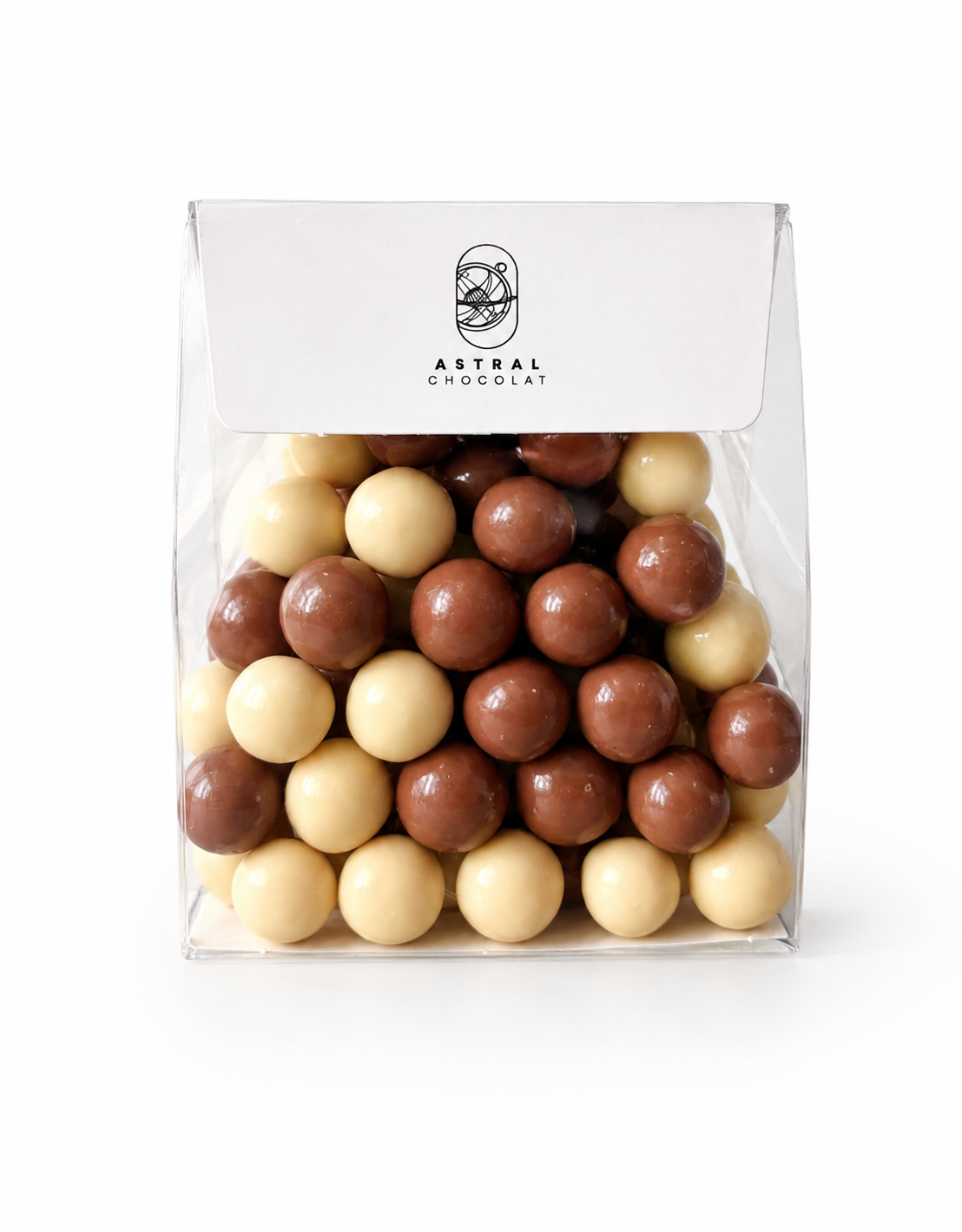 Billes soufflées enrobées de Chocolat au lait & Blanc