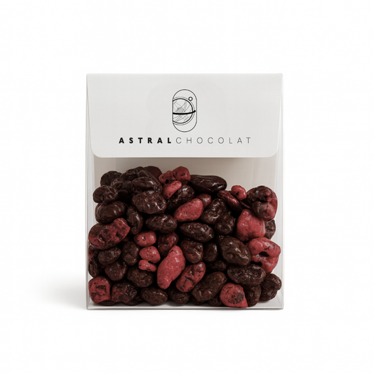 Cranberries enrobées de Chocolat Noir et Ruby