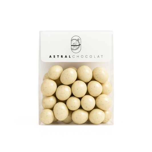 Noisettes du Piémont enrobées de chocolat blanc vanille 37%