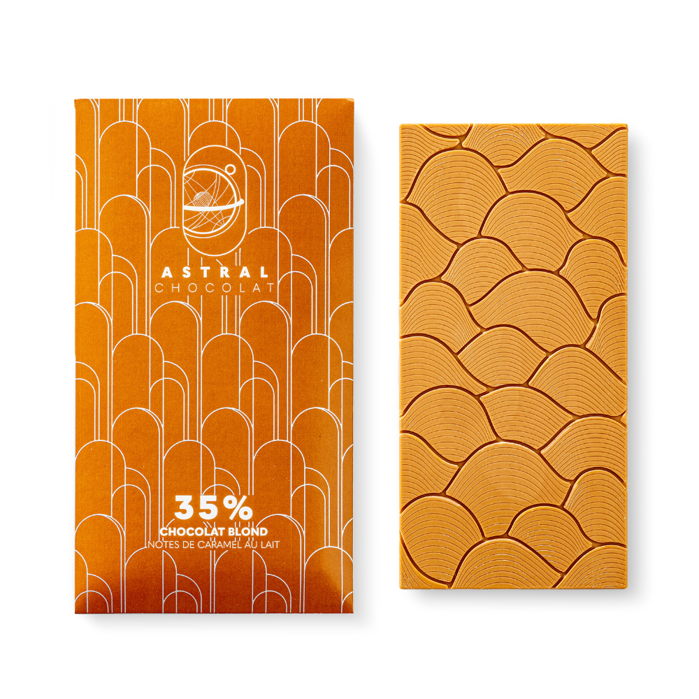 Chocolat blond 35% - Notes de caramel au lait