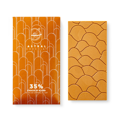 Chocolat blond 35% - Notes de caramel au lait