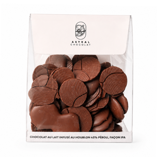 Chocolat au lait 45% infusé au Houblon