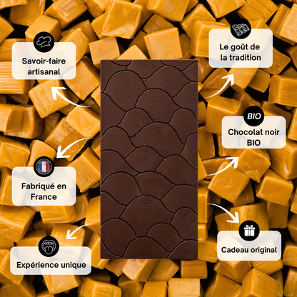 Chocolat Noir 70% - Morceaux de caramel croquant