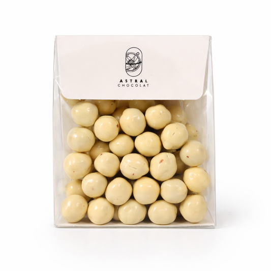 Noisettes du Piémont enrobées de Chocolat Blanc Vanille